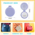 thumbnail image 5 of OPALESQUE 6 Pack Mini Foldable Mirror Hair Brushes Round Portable Folding Pocket Hair Brush Comb Compact Travel Size Massage Comb for Girls Women, 5 of 6