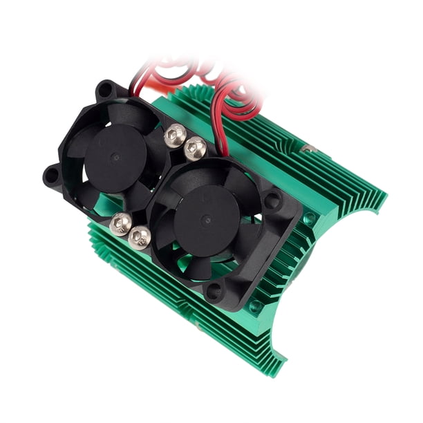 Ventilador de Motor RC práctico dispositivo de refrigeración de alta eficiencia pieza de actualización fiable Kit de sistema de disipador de calor reemplazo para E-REVO verde 1 Juego Inevent FN001703-02