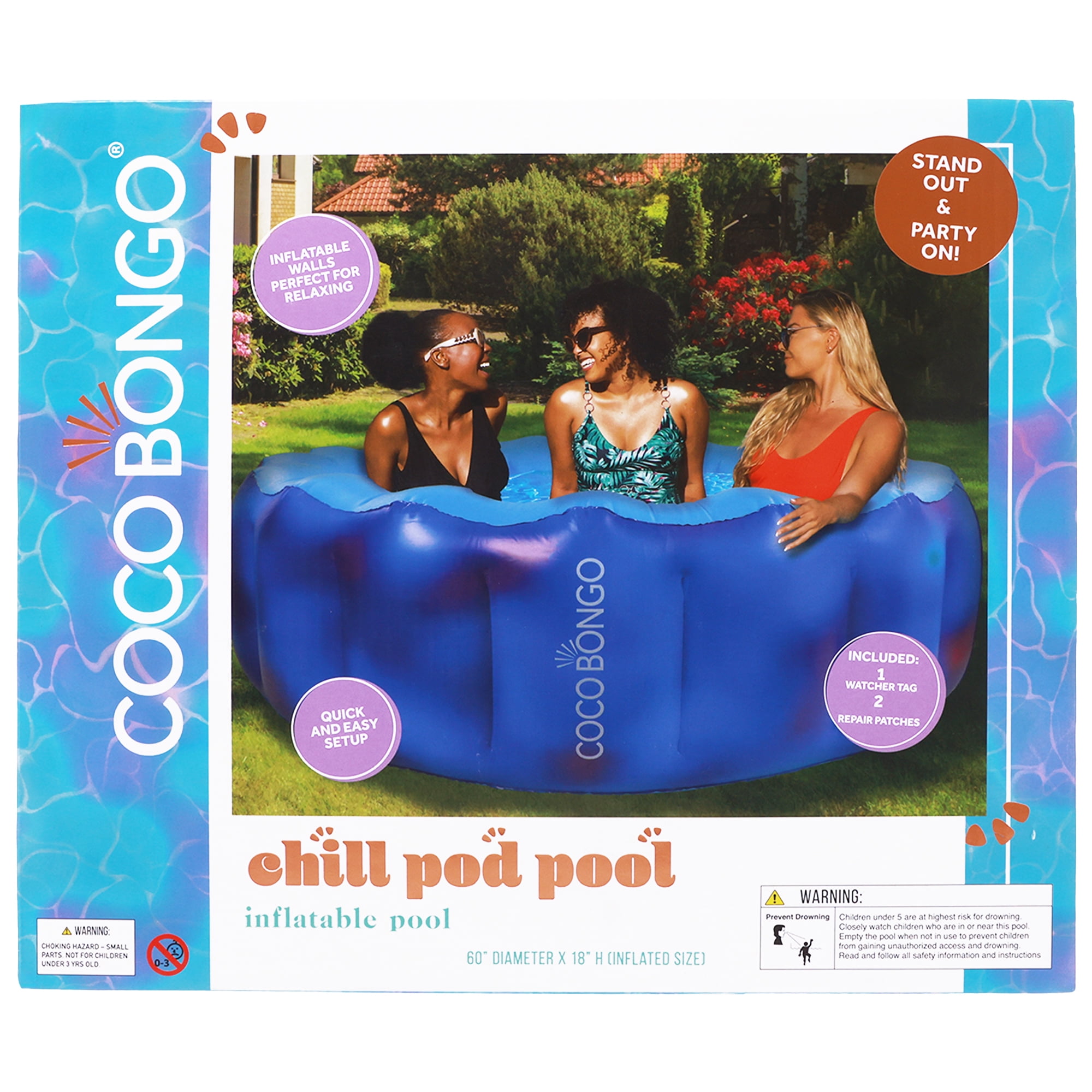 CocoBongo Hyper Tie-Dye Inflatable Pool – Blue/Purple - Walmart.com