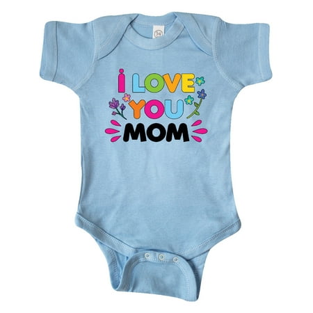 

Inktastic I Love You Mom with Flowers Gift Baby Girl Bodysuit