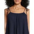 thumbnail image 4 of Time and Tru Women's Tie Shoulder Midi Dress, Sizes XS-XXXL, 4 of 5
