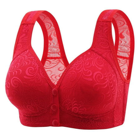 Womens Underwear Push Up Bra Front Buttoned Underwear No Wire Fashionable Comfortable And Breathable Tank Top Bra Full Coverage T-Shirt Bra Saving on Clearance