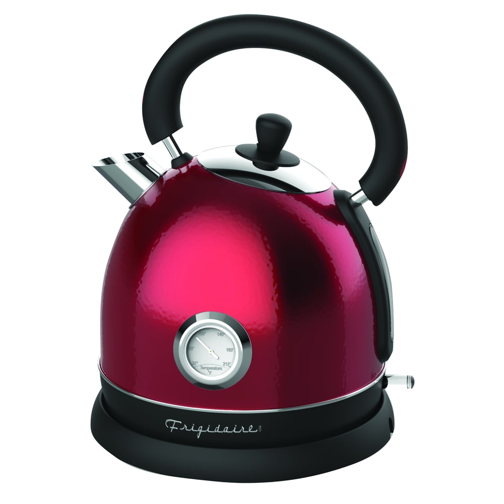 FRIGIDAIRE 1.8L RETRO KETTLE WITH THERMOMETER, RED
