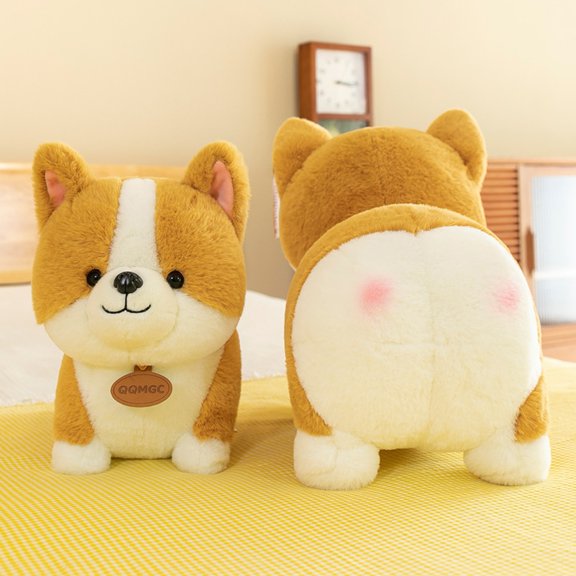 Happy Date 10 16 Shiba Plush Hugging Pillow Soft Corgi Dog Stuffed Animals Toys for Valentine Christmas Birthday Gifts Bed Sofa Chair