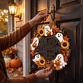 thumbnail image 5 of Halloween Ghost Welcome Hanging Sign, Halloween Decorations With Cute Ghost and Jack O Lantern, Front Door & Porch Halloween Ornament for Home Spooky Season Indoor Outdoor,12x12Inch, 5 of 5