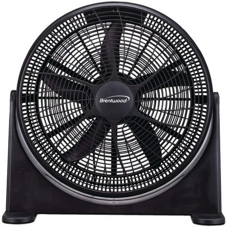 Brentwood Kool Zone 20" High Velocity Power 3-Speed Fan in Black