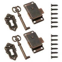 Retro Antique Drawer Locks for Cabinets and Small Boxes 2 Set Locks with Key