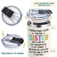 thumbnail image 3 of Sisters Gifts From Sister - Birthday Gifts From Sister, Best Friends, Bestie - Christmas, Mothers Day Gift For Women - Gift For Sisters in law - Funny 40Oz Tumbler With Handle & Straw, 3 of 6