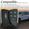 thumbnail image 6 of Vitodeco Leather Smart Key Fob Case Cover Protector Compatible with Chevrolet Silverado, Colorado, Suburban, Tahoe, Blazer, Equinox, Traverse - 5-Button, Red, 6 of 6