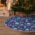 thumbnail image 5 of Bingfone Christmas Tree Skirt Mat Christmas Decoration Interior 48" -Blue Flower Skull, 5 of 6