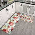 thumbnail image 2 of Pioneer Flower Floral Print Pattern Kitchen Rugs Sets Of 2,Anti Fatigue Kitchen Mat Rugs Non Slip Washable,Decorative Kitchen Floor Mats for Kitchen,Sink,Laundry,17"x30"+17"x47", 2 of 7