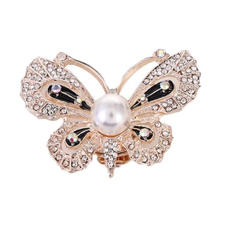 

1pcs Accessories Rhinestone High Heel Wedding Shiny Clips Butterfly Clamp Shoe Decorations Clip Charm Buckle GOLD