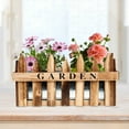 thumbnail image 4 of Home Balcony Wooden Fence Plant Pot Flower Container Creative Fence Flowerpot, 4 of 9