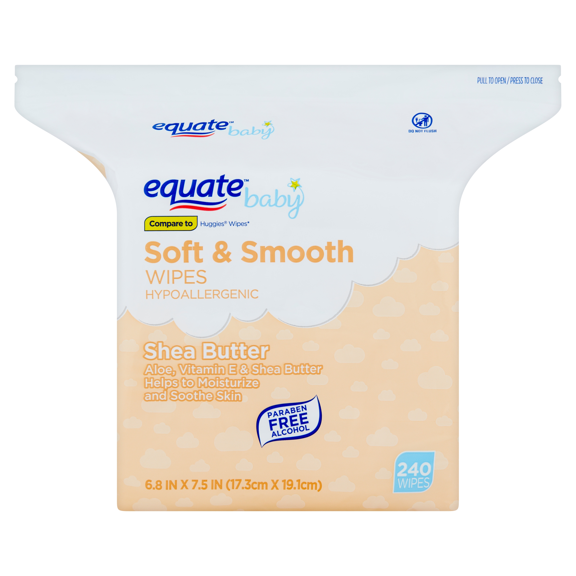 Equate Baby Soft & Smooth Shea Butter Wipes, 240 Count - image 3 of 10