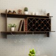 thumbnail image 5 of YYAo Wine Rack, Wine Storage Racks,Wall Mount Wine Rack with Glass Holder & Storage Shelf-Walnut, 5 of 9