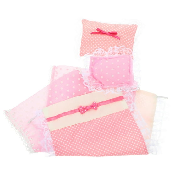 Topbathy 2 Sets of Doll House Accessory Bedding Set for Kids Room Decoration
