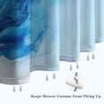 thumbnail image 6 of Blue Marble Pattern Shower Curtain 84"x72" ,Bathroom Decorative Shower Curtains Set with 12 Hooks,Modern Waterproof Washable Shower Curtain, 6 of 6