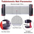 thumbnail image 4 of Yaju Filet de Ping-Pong, Filet de Remplacement Ajustable Rétractable, Support de Voyage Amovible Idéal pour Tous Types de Tables (1pcs, B), 4 of 5