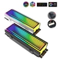 thumbnail image 4 of Aluminum PC RGB M.2 Nvme Cooler ARGB Plug Sync Computer Cooler SSD M2 Radiator Heatsink Solid State Drive Heat Sink Cooler White, 4 of 6