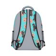 thumbnail image 3 of Poodle and Rose Blue Pattern Backpack for School, Cute School Bag with Adjustable Shoulder Straps and Padded Back, 15.3"x11"x6.7", 3 of 5
