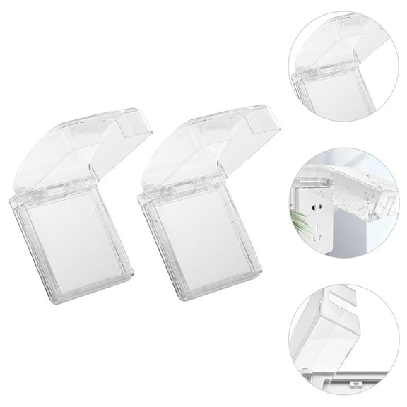 FONWILYO 2Pcs Wall Light Splash-Proof Box Power Outlet Box for Household Users Kitchen Balcony PC Material