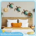 thumbnail image 6 of nvzhuang Turtle Wall Decor Set of 3 Beach Theme Wooden Wall Art Decor for Home Bedroom Living Room, 6 of 9