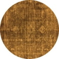 thumbnail image 1 of Ahgly Company Indoor Round Oriental Orange Industrial Area Rugs, 3' Round, 1 of 4