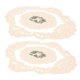 thumbnail image 3 of Estera de taza bordada mantel individual de encaje indecolorable 2 uds multiusos para café ANGGREK Otros, 3 of 8