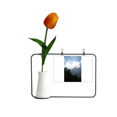 thumbnail image 1 of La luz del sol nubes oscuro Tarjeta de jarrón artificial de tulipanes, 1 of 3