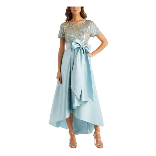 rm richards high low taffeta gown