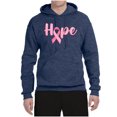 thumbnail image 2 of Wild Bobby, Hope Pink Ribbon Support Brave Fight, Breast Cancer Awareness, Unisex Graphic Hoodie Sweatshirt, Vintage Heather Navy, 3X-Large, 2 of 5