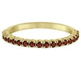 thumbnail image 3 of Half-Eternity Pave-Set Thin Garnet Stack Ring 14k Yellow Gold (0.65ct), 3 of 3
