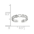 thumbnail image 3 of 14K White Gold Ring Band Toe Polished Hearts, 3 of 5