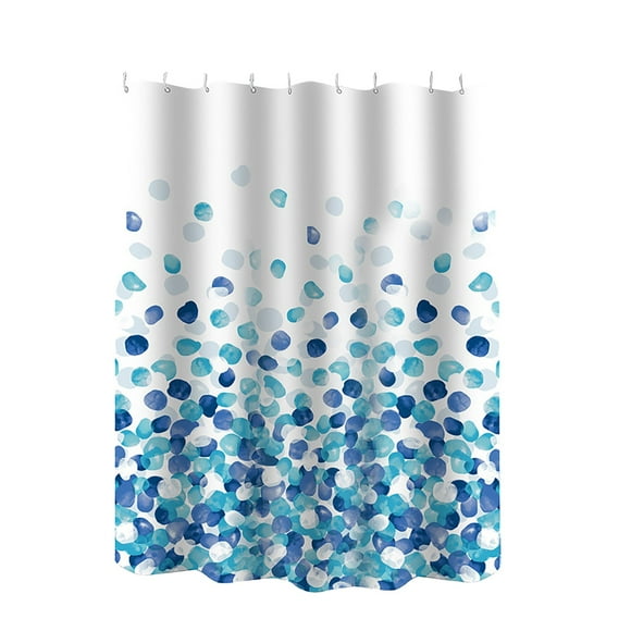 Shower Curtain for Bath Tub - Hotel White Polyester Soft Cloth Liner Machine Washable Shower Curtain Rod