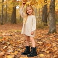 thumbnail image 4 of REDARER Kids Plush Lined Ankle Boots - Soft Sole Non- Leather Boots with Side Zipper & Lace Up, Warm Outdoor Play & Daily Wear,Size:9.5-10 Years, 4 of 9