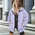 thumbnail image 3 of FOR U DESIGNS Star Axolotl Zip Hoodies for Women Oversized Hooded Sweatshirt with Front Size S Zipper Lightweight Hoodie Cute Cardigans for Women Trendy Sportswear, 3 of 7