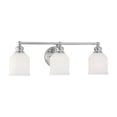 thumbnail image 3 of Melrose by Brian Thomas 3-Light Bathroom Vanity Light in Polished Chrome, 3 of 5