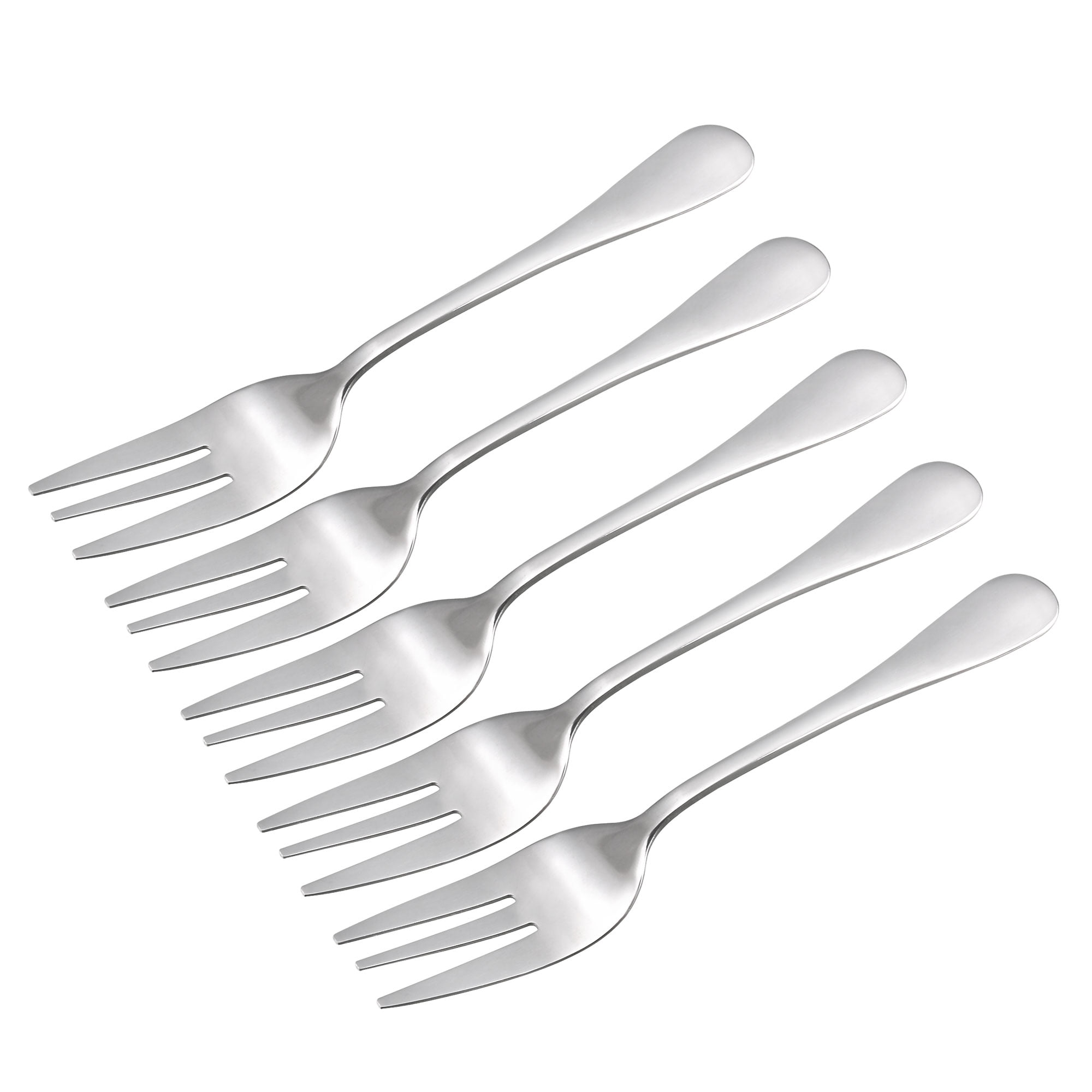 Uxcell Restaurant Utensil Stainless Steel Dessert Fork 13.7cm Long 5 Pack