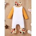 thumbnail image 4 of Franhais Baby Girls Thanksgiving Day Outfits, Long Sleeve Bell-Bottom Jumpsuit + Headband Set, 4 of 9