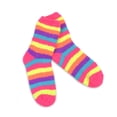 thumbnail image 4 of TeeHee Women's Warm Winter Cozy Fuzzy Slipper Socks 2 Pair Colorful Stripes, 4 of 9