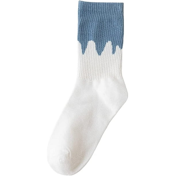 College style tube socks ing tide fresh and contrast blue and