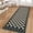 Black, variant on GlowSol Checkered Geometric Washable Runner Rug 2x6, Soft Low-Pile Indoor Carpet with Non-Slip Backing for Kitchen, Nursery, Hallway, Brown