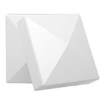 Niceauty 2Pcs White ABS Fence Post Caps Durable Outdoor Cover for Deck and Dock