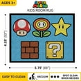 thumbnail image 2 of Franco Super Mario Kids Room Area Rug Non Slip, 69 in x 52 in, 2 of 5