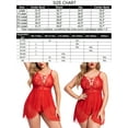 thumbnail image 5 of Avidlove Mesh Nightgown For Women Plus Size Bbaydoll Sexy Lingerie Nightgown Lace Chemise (Red 5XL), 5 of 5