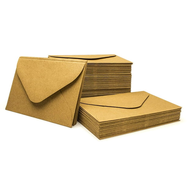 Bastex Kraft Envelopes, 4 inch x 2.75 inch. Small Brown Kraft Paper