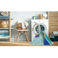 thumbnail image 2 of Ahgly Company Machine Washable Indoor Round Transitional Tron Blue Area Rugs, 5' Round, 2 of 7