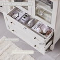 thumbnail image 6 of Arch Bookshelf with Storage Set of 2, Tall Bookcase with Glass Doors & Drawers, 6 of 7
