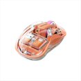 thumbnail image 1 of Ratón Inalámbrico Bluetooth Ratón Magnético Recargable Transparente Ratón con Lámpara Led Silenciosa de Modos para PC Portátil Naranja, 1 of 8