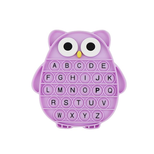 Opperiaya Press Type Rubber Decompression Toy Cartoon Owl Shaped Board Game